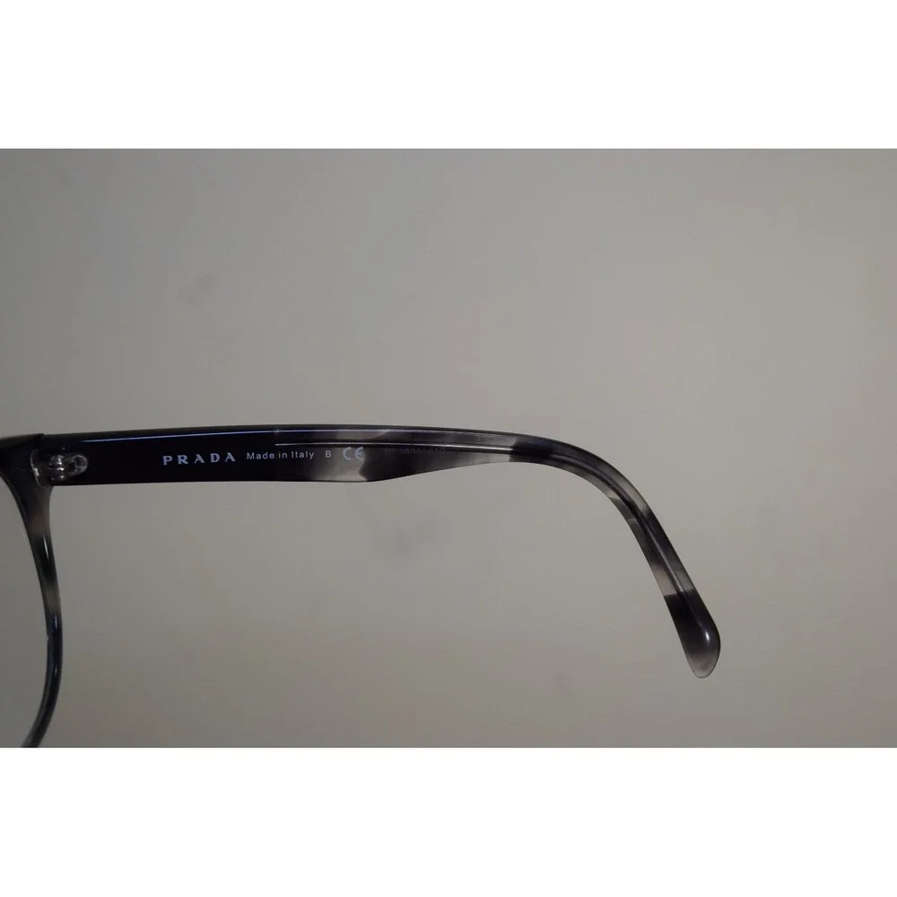 Prada VPR 16T USI-1O1 Round Black Tortoise Eyeglasses 52 18 140 Italy